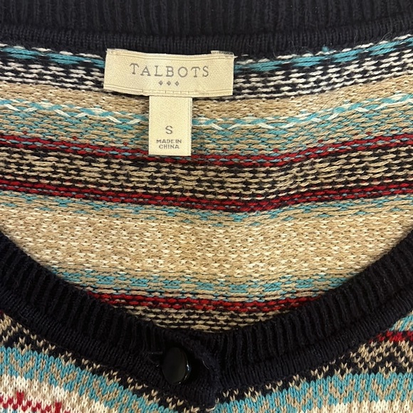 Talbots Stripped Botton Down Cardigan Sweater Size: S - Picture 3 of 7